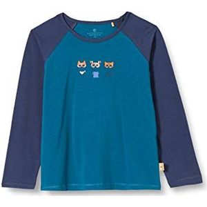 Bellybutton mother nature & me Baby-jongens T-shirt met lange mouwen, Blue Coral|groen, 62 cm