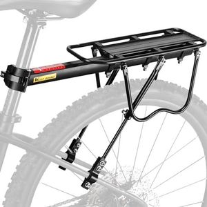 West Biking Bagagedrager mountainbike, stabiele bagagedrager, robuuste MTB, bagagedrager, aluminium fietsbagagedrager, eenvoudige montage, bagagedrager fiets achter, maximale belasting 50 kg (A)