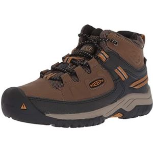 KEEN Targhee Mid Waterdichte wandelschoenen voor kinderen, uniseks, Dark Earth Golden Brown, 32/33 EU