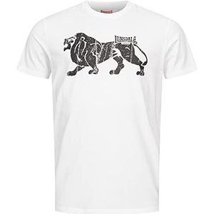 Lonsdale Endmoor T-shirt voor heren, wit, 3XL