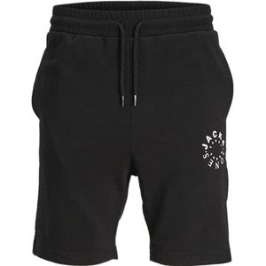 JACK&JONES PLUS Jpstwarrior sweatshorts voor heren in Pls sweatshorts, zwart, 46