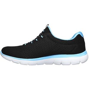 Skechers Summits dames Sneaker,Nero Black Turquoise,36 EU Breed