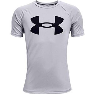 T-Shirt met Korte Mouwen voor kinderen Under Armour Tech Big Logo Grijs