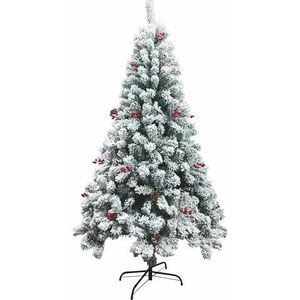 Kerstboom, 1300 takken, 240 cm, versierd met bessen en dennenappels, New Sestriere Santa's House