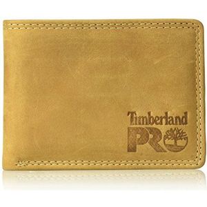 Timberland PRO Leren portemonnee voor heren, RFID-portemonnee met afneembare flip pocket carrier portemonnee, tarwe/pullman, Eén maat