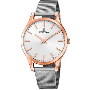 Festina Dames analoog kwarts horloge met roestvrij stalen armband F20507/1