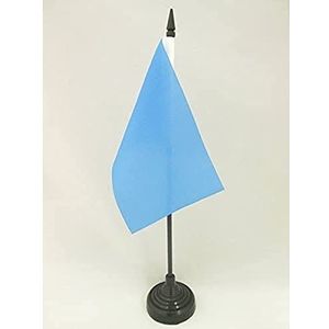 Race officier blauw Tafelvlag 15x10 cm - Racing Desk Vlag 15 x 10 cm - Zwarte plastic stok en voet - AZ FLAG