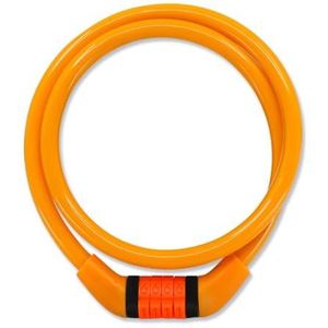 Crazy Safety Pink Kids Bike Lock - Bicycle Lock Cable with 4 Digit Fixed Combination - Easy To Remember for Kids - Vibrant Colors - Use for Bicycles, Strollers, Scooters or Bicycle Helmets