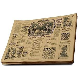 Hostelnovo Set van 250 placemats van 100% gerecycled kraftpapier – placemats met uniek design van schaaklieden – ideaal voor op tafel – 30 x 40 cm