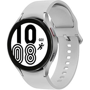 Samsung Galaxy Watch4, ronde Bluetooth smartwatch, Wear OS, fitnesshorloge, fitnesstracker, 44 mm, zilver incl. 36 maanden fabrieksgarantie [exclusief bij Amazon]