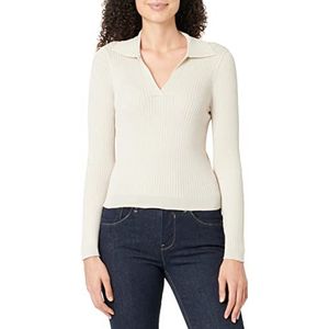 ONLY Dames ONLNIMONE LS Life Polo KNT NOOS pullover, Pumice Stone/Detail:W. Melange, 3XL