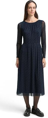 TOM TAILOR Damesjurk, 39036 - Small Blue Wave Print, 36