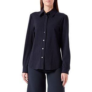 Seidensticker Damesblouse - modieuze blouse - regular fit - getailleerd - overhemd blouses kraag - gemakkelijk te strijken - lange mouwen, donkerblauw, 36