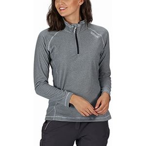 Regatta Dames Montes lichtgewicht halve rits Mini Stripe Micro Fleece, grijs (donker licht staal), 8 UK (34 EU)