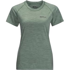 Jack Wolfskin Kammweg T-shirt, picknick, groen, L dames, picknick groen, L