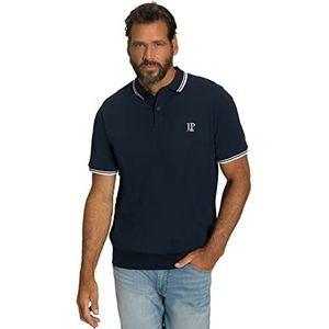 JP 1880 Heren poloshirt, buikfit, piqué, halflange mouwen, tot 8 XL shirt, nachtblauw, 3XL