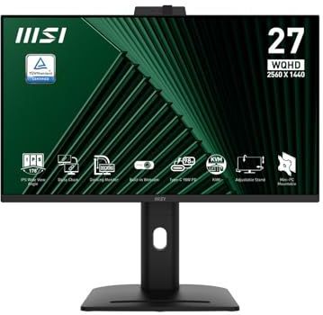 MSI - PRO MP275QPDG - Computer Monitor - Zwart - 68,6 cm (27 inch) - 2560 x 1440 Pixels - LCD