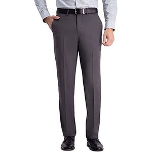 Haggar Heren Premium Comfort Straight Fit Flat Front Dress Pant, Donkergrijs, 30W / 30L