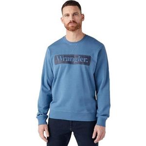Wrangler Seasonal Crew Sweatshirt voor heren, Captains Blue., S