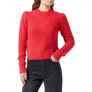 Scotch & Soda Maison dames crewneck met poffe mouwen pullover, Scarlet 1555, L