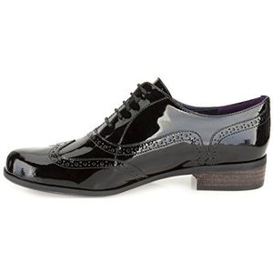 Clarks Hamble Oak Brogues voor dames, Noir Zwart Pat, 39.5 EU