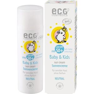 eco cosmetica Baby Sun Cream SPF50+ neutraal, waterdicht, veganistisch, zonder microplastics, natuurlijke cosmetica voor gezicht en lichaam, 1 x 50ml