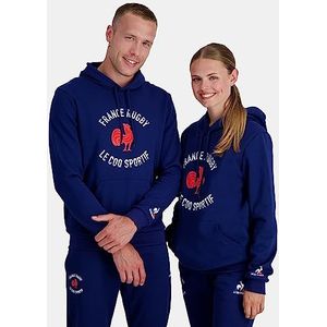 Le Coq Sportif Ffr Fanwear Hoody N°1 M Blauw FR Intense Uniseks Hoodie