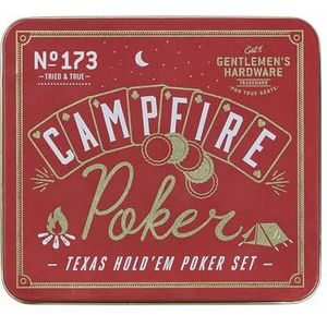 Gentlemen's Hardware Campfire Texas Hold'em Pokerset, waterdicht, ideaal voor kamperen of vissen, handig