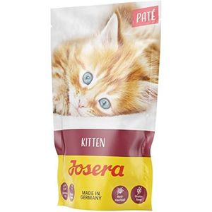 JOSERA Paté Kitten (16 x 85 g) | graanvrij kattenvoer met kip, wortel en zalmolie | super premium natvoer voor groeiende katten | 16 stuks