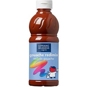 Lefranc Bourgeois - Redimix vloeibare gouache voor kinderen - 500ml fles - Verbrande schaduwaarde