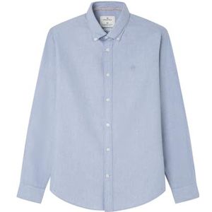 Springfield Oxford Tencel Melange Shirt met perzik, blauw, XS