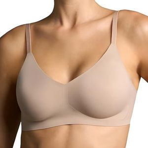 EBY Relief Bra Bras for Women, Seamless and Wireless with Adjustable Straps - Nude, X-Large Plus