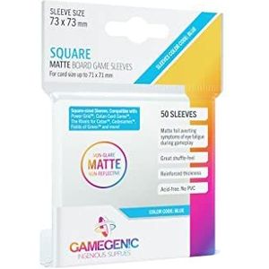 GAMEGEN!C- Matte Square-Sized Sleeves 73x73mm (50), Clear Color (GGS10061ML)