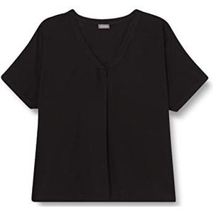 Samoon Dames 260041-21031 blouse, zwart, 54, zwart, 54 NL