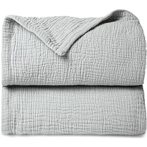 Lulu moon Mousseline Deken voor baby's, ademende babydeken, babydeken voor pasgeborenen, zachte kruipdeken voor kinderen, mousseline slaapdeken voor peuters, meisjes en jongens, 120 x 120 cm