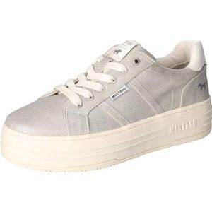 MUSTANG Dames 1497-301 sneakers, 41 EU, zilver, 41 EU