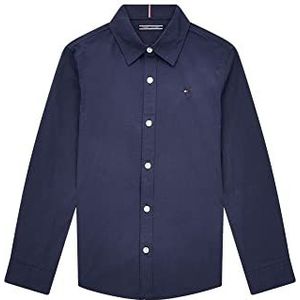 Tommy Hilfiger - Overhemd - Donkerblauw - Katoen/Elastaan