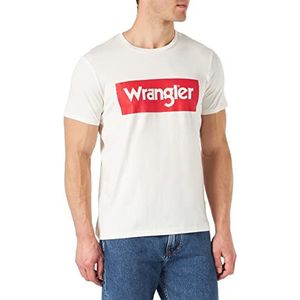 Wrangler T-shirt met logo voor heren, off-white, L