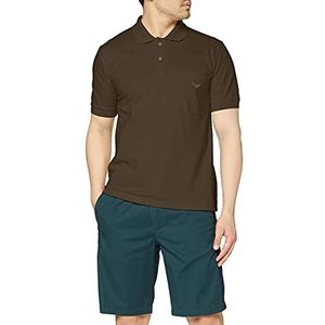 Trigema Poloshirt voor heren met borstzak, kaki, XL