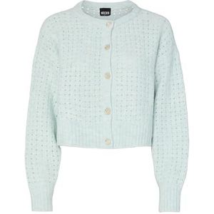 PIECES Pcsikka Ls O-Neck Knit Cardi W.O Wol, Cloud Blue., M