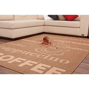 Moderne tapijten Koffie vlakpolig Designer Bruin Beige
