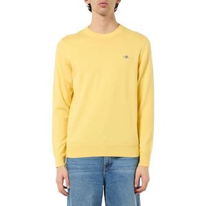 GANT Klassieke katoenen C-hals, Banana Yellow, S