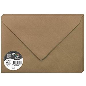 Clairefontaine 29002C – 20 enveloppen, rubber, 16,2 x 22,9 cm, 120 g, bruin kraftpapier
