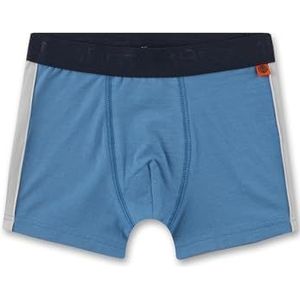 Sanetta Kinderjongens onderbroek shorts geweven bio-katoen, blauw, 116 cm