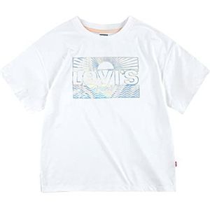Levi's Lvg Oversized T-shirt voor meisjes 4ee411, Wit, 12 jaar
