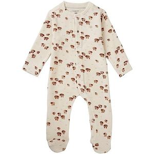 Noppies Baby Unisex Baby Playsuit Tolleson Long Sleeve Allover Print Overall, Butter Cream - P959, 80 cm