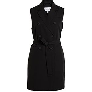 Vila Vicrystal S/L Blazer Vest Dress Vest voor dames, zwart, 34