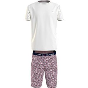 Tommy Hilfiger Heren Cn Ss Korte Jersey Set Print Desert Sky/Eighty Five Geo XL, Desert Sky/Vijf tachtig Geo, XL