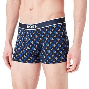 BOSS Heren Boxer onderbroek Shorts Trunk 24 Print, blauw, S