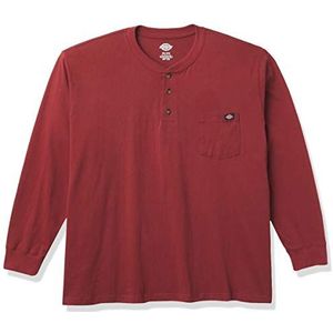 Dickies Henley Big-tall Henley T-shirt met lange mouwen voor heren, Meekrap bruin, 2 jaar, Meekrap bruin, 2 jaar